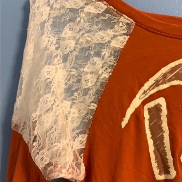 orange and lace Texas Longhorns women’s shirt Med - Picture 2 of 4